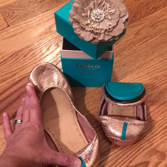 Tieks Shoes - New rose gold glam Tieks size 7